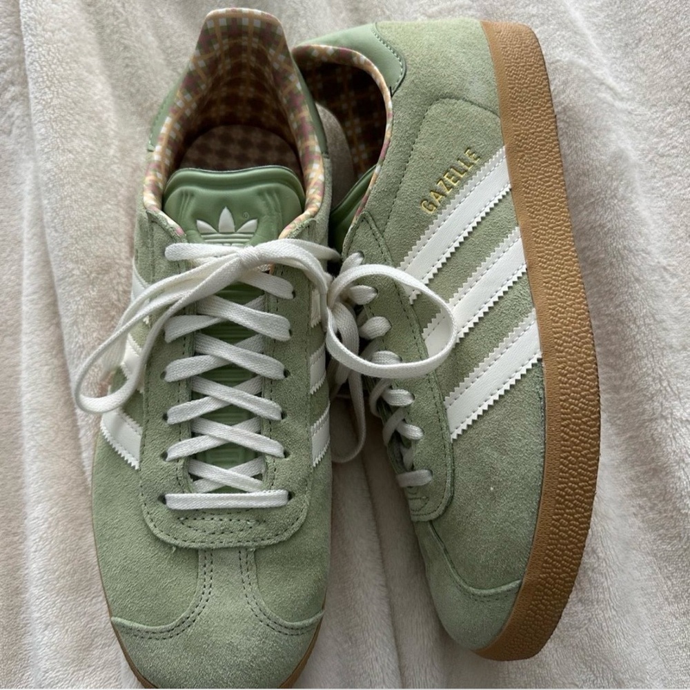 Adidas Gazelle Mint Green Suede Sneakers